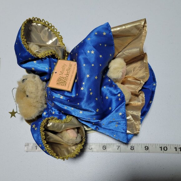 Vintage 80s Muffy VanderBear Muffy Angel Bear 8 inch Plush Christmas Tree Topper - Picture 6 of 6